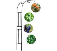 Garden Arch Pergola, Weatherproof Metal Half Side Archway, High 240cm, Width 220cm