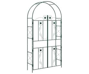 Garden Arch Plain Green Made of Robust Iron 115 x 37 x 226 cm Freestanding as a Trellis for Roses, Clematis, Grapevine and Climbing Plants in the Garden, Patio, Balcony, Arbor, Entrance Area
