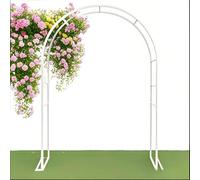 Garden Arch,Rustproof Metal Garden Arch Pergola - Sturdy White Wedding Arbor for Climbing Plants, Grape Vine Trellis, 4.6ft Wide x 7.9ft High or 7.6ft Wide x 6.4ft High, Outdoor Decor