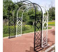 Garden Arch Support - Stylish Black White Green Brown - Easy Assembly Includes Bases 220x230cm (7.2x7.5ft) for Outdoor Decor