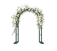 Garden Arch Trellis 120cm-240cm Metal Wedding Pergola & Arbour Indoor/Outdoor Support Frame Decorative Archways for Lawn Party & Ceremony (Green W120 x H220cm)