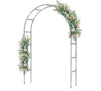 Garden Arch Trellis, 2.4M High Stainless Steel for Climbing Plants, Durable Outdoor Arbour for Backyard Lawn and Patio Decor, Ideal for Weddings and Birthday Parties