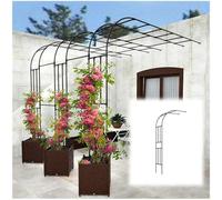 Garden Arch Trellis for Climbing Plants Metal Rose Arbor Sturdy Support e Half-Arc Design Outdoor Det for Patio 1.8x2.7m Various Heights Available
