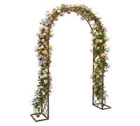 Garden Arch Trellis for Climbing Plants, Metal Rose Arbour Archway Frame, Backdrop Stand for Patio Party Wedding