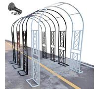 Garden Arch Trellis for Climbing Plants Metal Rose Archway Easy to Assemble Outdoor Decoration Brown 140x230cm Perfect for Lawn Patio and Courtyard