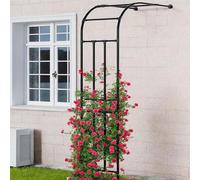 Garden Arch Trellis for Climbing Plants - Steel Rose Arch Outdoor Arbor for Vines 90x240cm Perfect for Garden Arches Pergolas & Flower Support