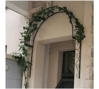 Garden Arch Trellis for Climbing Plants - Wall Mounted Wrought Iron Rose Arbor Perfect for Vines & Flowers 105x21x105cm Green - Ideal for Doors & Entrances