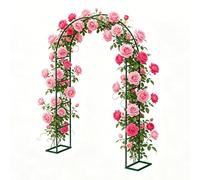 Garden Arch Trellis for Climbing Plants Waterproof Pergola with Detachable Base Outdoor Decor for Weddings & Parties Green 210cm x 240cm x 40cm Ideal for Roses & Vines