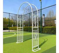 Garden Arch Trellis, Large Green Pergola Tunnel, Easy Assembly Wedding Arches for Garden, Lawn, Patio, Courtyard (White, 1.4 * 2. / 4.6 * 7.5ft)