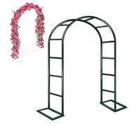 Garden Arch Trellis Metal Climbing Frame, 140x240cm Outdoor/Indoor Plant Archway, Arbour for Backyard, Patio, Lawn, Black, W80 x H220cm, Durable & Stylish Design