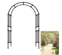 Garden Arch Trellis Metal Wedding Trellis for Climbing Plants, Weatherproof Design, Adjustable Height Ideal Rose Frame Garden Arch