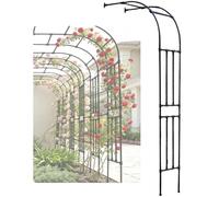 Garden Arch,Wedding Archway,Garden Arbors Half Arch, Climbing Plant Support Trellis Arch, Rustproof Steel Garden Pergola Arbor For Roses Vines, Easy To Assemble,（size_name,W180xH240cm）