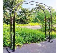Garden Arch,Wedding Archway,Metal Garden Arch for Climbing Plants,Robust Rose Bush Support, Wedding Party Decoration,（Brown,220x230x40cm）