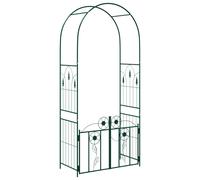 Garden Arch with Lock Structure Modern Outdoor Design Art Metal Archway vidaXL
