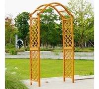 Gr8 Garden Wooden Garden Arch Pergola Trellis Rose Climbing Archway Tan Frame Gr8 Garden Tan