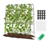 Garden Arched Trellis 180 x 180cm U-Shaped Tall Cucumber Trellis-Black