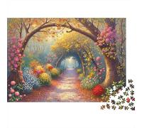 Garden Archway 1000 Piece Jigsaw Puzzle Paper for Adults Pathway Relaxing Focus Home Decor Gift 52x38cm/1000pcs