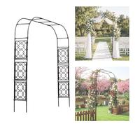 Garden Archway Trellis for Climbing Vines and Roses, Wedding Arch Frame for Outdoor Decoration, Durable Metal Design for Backyard and Lawn