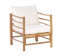Beliani Garden Armchair Cerreto Bamboo Off-White