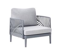 Beliani Modern Garden Armchair Saturnia Grey