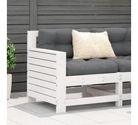Garden Armchair White Solid Pine Wood 69x62x70.5 cm Outdoor Sofa Slatted Modular