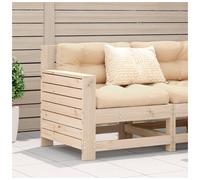 Garden armrest sofa untreated pinewood 69x62x70.5cm solid pinewood &side table.