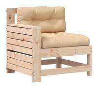 Garden Armrest Sofa with Cushion Outdoor Sectional Solid Wood Pine vidaXL