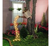 Garden Art Light, Outdoor Solar Watering Can Flash Light Decoration with Bracket, Solar Watering Can Fairy Lights, Outdoor Garden Stake Lights for Lawn Patio Yard Decor (No Bracket)