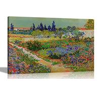 Garden at Arles by Vincent Van Gogh on Framed Canvas Wall Art | Home Decor Modern Artwork Prints | Framed Pictures 30 x 20cm (12 x 8 inches) A4