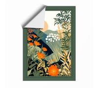 Garden at Golden Hour Botanical Unframed Wall Art Print A3 (42×29.7cm), Wall Decor for Living Room, Bedroom, Office & Home, Art Gift