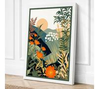 Garden at Golden Hour Canvas Wall Art Print 36x24 Inch (91 x 61 cm)