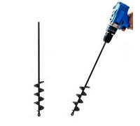 Garden Auger Drill Bit 32.62 Inch Soil Digging Tool For Bulb Planting Compatible With Power Drills