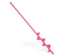 Garden Auger Drill Bit - 40x420mm Pink Spiral Planting Auger for Hex Driver Drill, Garden Post Hole Digger for Planting Bulbs Seedlings