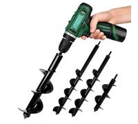Garden Auger Drill Bit 5 x 37cm Hole Digger for Bulbs, Plants & Fence Posts