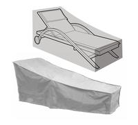 Garden Balcony Chaise Shed Sunshade Waterproof Polyester Outdoor Furniture Recliner Dust Cover All-purpose for Garden Sofa, Table and Chair(Grey,198x90x41x84cm)