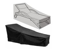 Garden Balcony Chaise Shed Sunshade Waterproof Polyester Outdoor Furniture Recliner Dust Cover All-purpose for Garden Sofa, Table and Chair(Black,198x90x41x84cm)