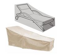Garden Balcony Chaise Shed Sunshade Waterproof Polyester Outdoor Furniture Recliner Dust Cover All-purpose for Garden Sofa, Table and Chair(Beige,208x76x41x79cm)