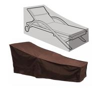Garden Balcony Chaise Shed Sunshade Waterproof Polyester Outdoor Furniture Recliner Dust Cover All-purpose for Garden Sofa, Table and Chair(Brown,208x76x41x79cm)