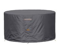 Garden Balsam Fire Pit Cover Waterproof Heavy Duty Fade Resistant Outdoor Firepit Covers Round Fits 22 - 26 inch Fire Pit Table Cover 28" Dia x 16" H Dark Grey
