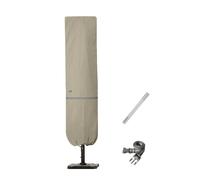 Garden Balsam Patio Umbrella Cover with Rod for 7 to 11 Ft Umbrellas & 15 Ft Double-Sided Umbrellas, Fade Resistant, Protective Waterproof Cover with Zipper Desert Khaki