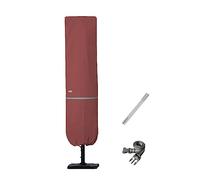 Garden Balsam Patio Umbrella Cover with Rod for 7 to 11 Ft Umbrellas & 15 Ft Double-Sided Umbrellas, Protective Waterproof Cover with Zipper, Red