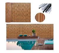 Garden Bamboo Fence for Balcony Opaque Windbreaker for Terrace Carport Pergola Outdoor Privacy Barrier 1.5m x 1m (0.6x10m 2x32.8ft)