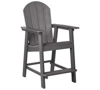 Garden Bar Chair ADIRONDACK Synthetic Material Dark Grey