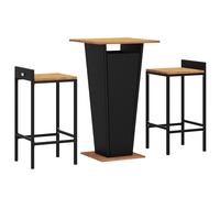 Garden Bar Set Bar Table and Chair Poly Rattan and Solid Wood Acacia vidaXL