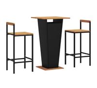 Garden Bar Set Bar Table and Chair Poly Rattan and Solid Wood Acacia vidaXL