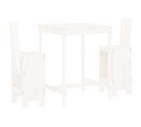 Garden Bar Set Outdoor Bar Table Set Bar Stool 3 Piece Solid Wood Pine vidaXL