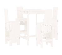 Garden Bar Set Outdoor Bar Table Set Bar Stool 5 Piece Solid Wood Pine vidaXL