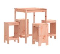 Garden Bar Set Outdoor Bar Table Set Bar Stool 5 Piece Solid Wood Pine vidaXL