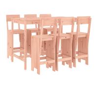 (natural douglas) vidaXL Garden Bar Set Outdoor Bar Table Set Bar Stool 7 Piece Solid Wood Pine