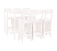 Garden Bar Set Outdoor Bar Table Set Bar Stool 7 Piece Solid Wood Pine vidaXL
